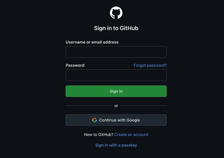 Sign in to GitHub Screenshot